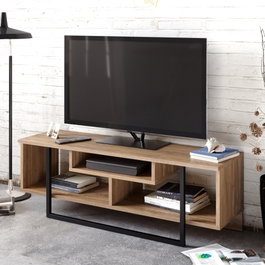 Hanah Home Asal (120) Soporte para TV Nogal y Negro